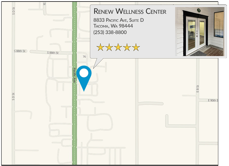 Renew Wellness Center's Tacoma office location on google map